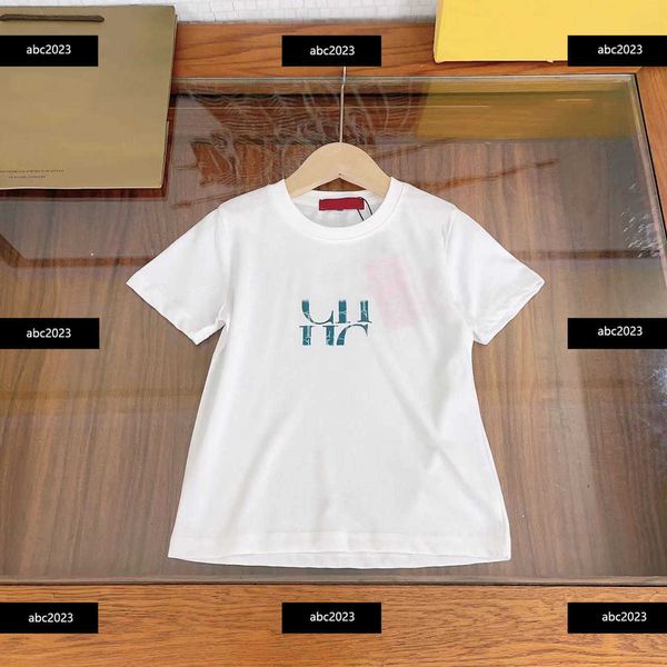 

new kids short sleeve baby t-shirt child clothing logo design filled in letters new arrivals size 100-160 cm mar09, Blue