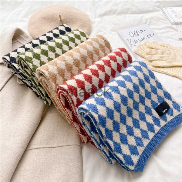 

scarves new design thick knitted scarf for women fashion winter warm cashmere scarves neckercheif lady korean style neck tie bandana hkd2308, Blue;gray