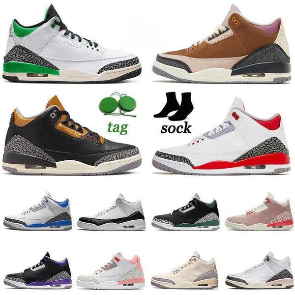 

basketball men 3s shoes 2023 authentic jumpman 3 new winterized archaeo brown desert elephant cool grey dark iris lucky green designer sneak