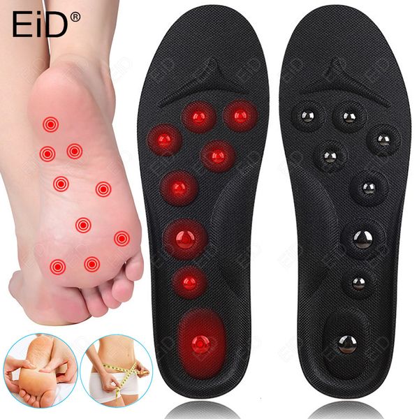 

shoe parts accessories eid big magnets foot massage magnetic insoles feet physiotherapy therapy acupressure slimming for weight loss 230830, White;pink