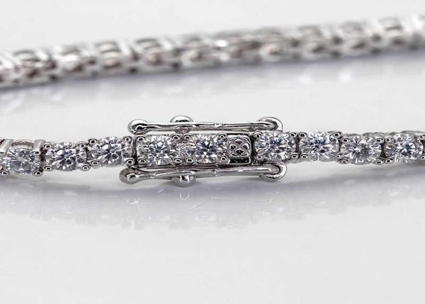 

fashion custom silver 925 diamond moissanite tennis bracelet women1810777, Black