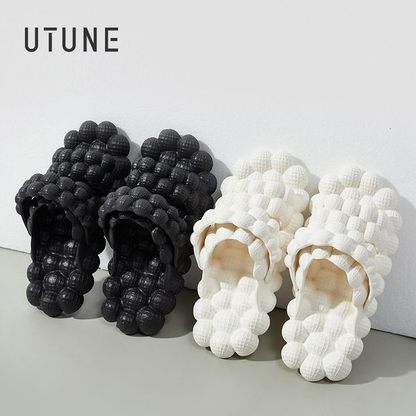 

sandals utune eva women s summer massage soft light beach outdoor female s ins shoes slip ons thick sole home anti slip slippers 230830, Black