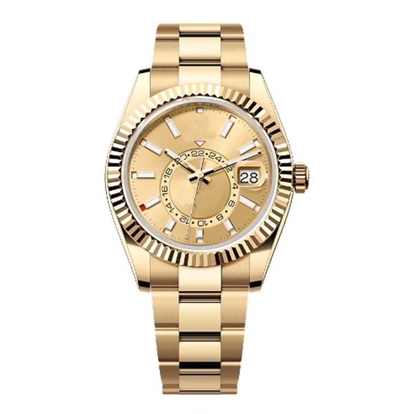 

mens watch men 42mm business all stainless steel waterproof watch luminous sapphire watchwristwatch, Slivery;brown