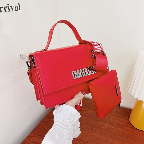 

evening bags tote handbags women designer shoulder steve purse set luxury pu leather composite bag, Red;black