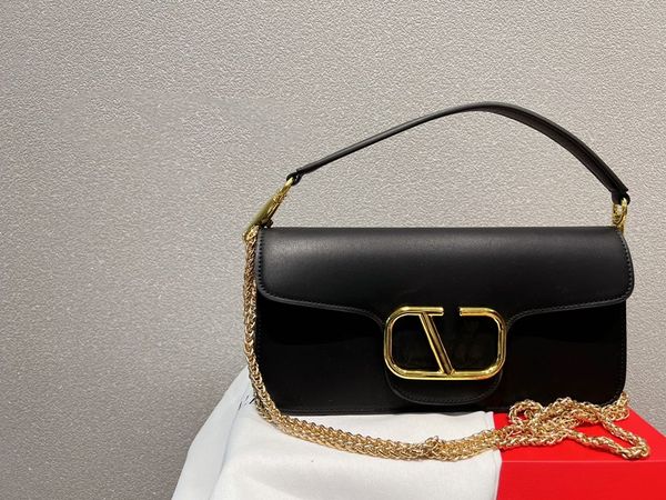 

luxury brand designer chain shoulder bag fashion v-letter handbag solid leather handbag shoulder bag crossbody bag new classic girls' h