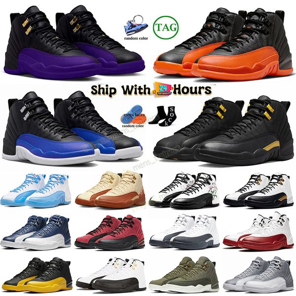 

jumpman 12 12s mens basketball shoes field purple brilliant orange black taxi hyper royal cherry utility concord flu game twist designert og