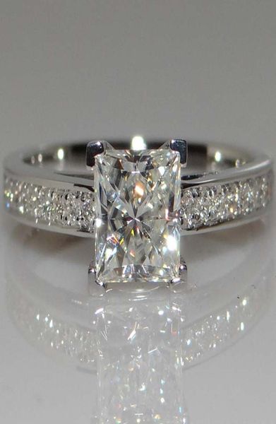 

18k classic four square diamond ring diamond rings luxury designer jewelry women rings to get married8618105, Silver