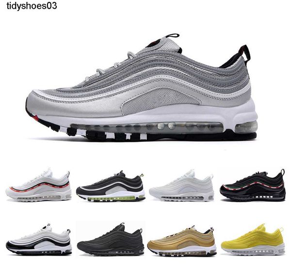 

men's and women's max 97 bullet head couple full palm air cushion sports running shoe, Black