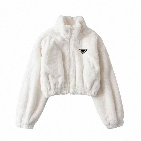 

womens jacket wool down coats woman thick jackets plush windbreaker long sleeves with letters budge coat s- 79yk#, Black;brown
