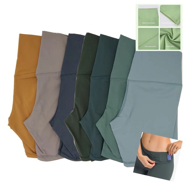 

lu womens quick-dry breathable sports breathable shorts high-rise yoga short pants slim fit women runing shorts exercise fitness wear t-line