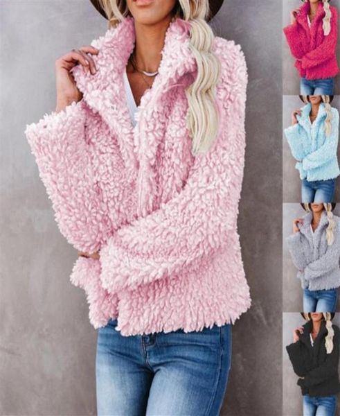 

2021 europe america women039s jacket autumn winter new plush cardigan short lamb coat y1025304l5901560, Black;brown