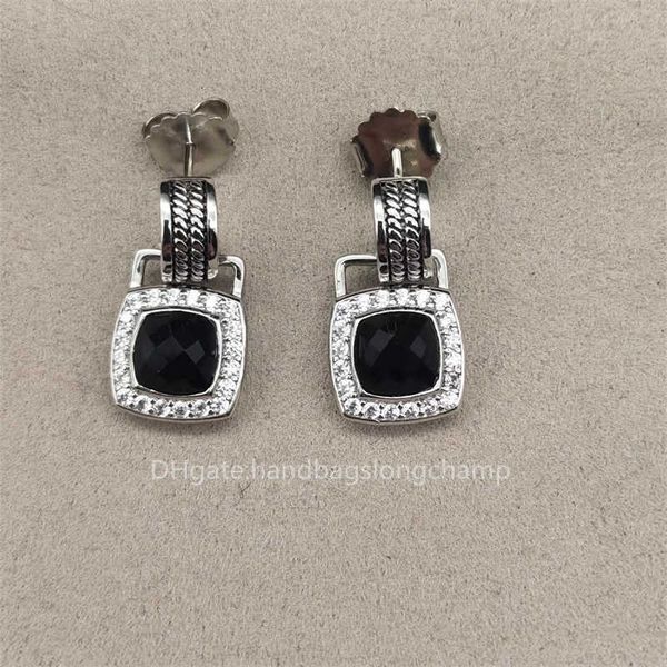 

ladies black earrings 90% luxury designer elegant set wholesale small earrings crystal zircon earrings high jewelry banquets wedding birthda, Silver
