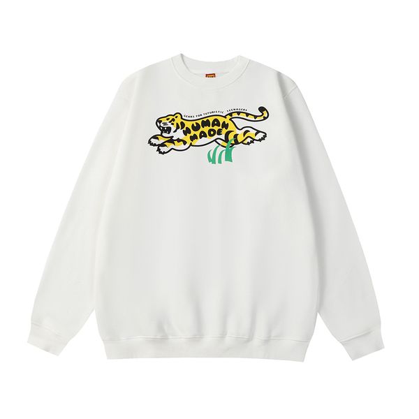 

print baggy fleece sweatshirts for men and women crew neck pullover velvet sweatshirt, Black