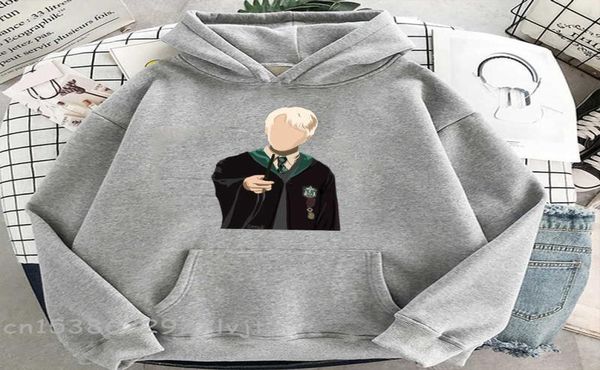 

new draco malfoy hoodie fleece women men hoodies gray blue loose casual aesthetic sweatshirt hooded drop couple cothes x065342917, Black