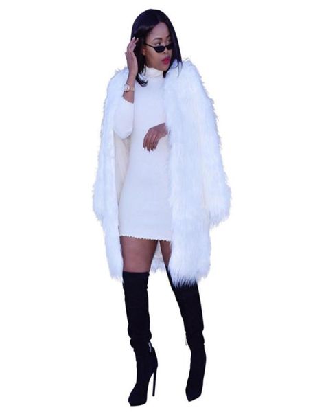 

womens faux fur coat fall winter jacket fashion solid outerwear overcoat autumn winter thick keep warm womens klw57086015778, Black