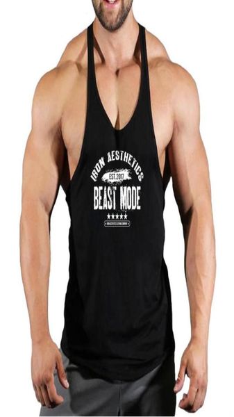 

men039s tank gym clothes for men vests bodybuilding shirt fitness clothing stringer men39s vest muscular man sleeveless9812551, White;black