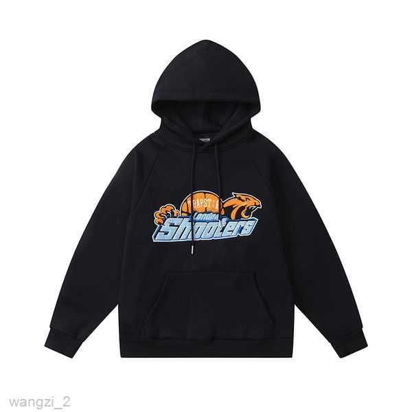 

printed trapstar sportswear new men's hoodies fashion designer hoodie sweatshirt jogging luxurious tracksuit winter sweatshirts size il, Black