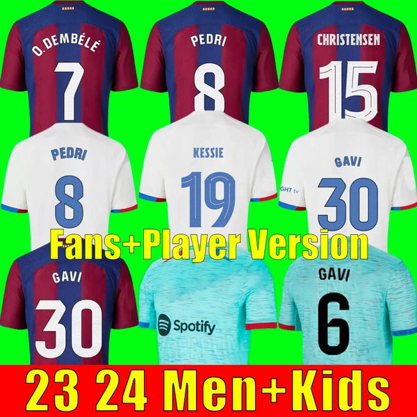 

23 24 barcelona lewandowski soccer jerseys ansu fati camiseta 2023 2024 pedri barca ferran raphinha marcos a. football shirt o. dembele serg, Black;yellow
