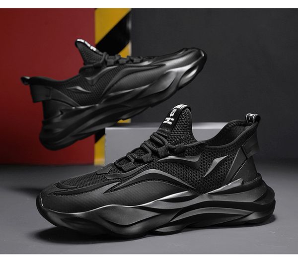 

running shoes for men black white classic old-daddy shoe fashion breathable walking mens trainers sport sneakers