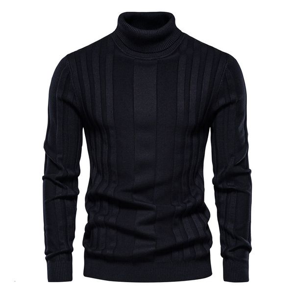

men s sweaters large mens sweater solid pullover male high neck casual knitted thermal underlay shirt quality men clothing 230830, White;black