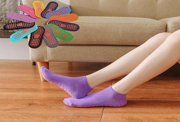 

non slip yoga socks for women antiskid pilates anti skid barre dance fitness slipper socks with grip 12colors8718177, Black