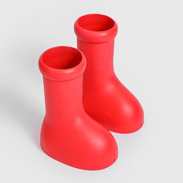 

wood boots for men and women designer mschf boots rain boots big red boots platform boots rubber platform boots fashion shoes round head wit, Black