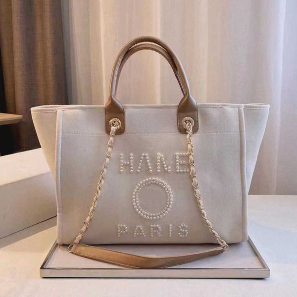 

luxury fashion women's beach bags brand ch canvas handbag designer classics backpacks pearl ladies large evening handbags purse women b