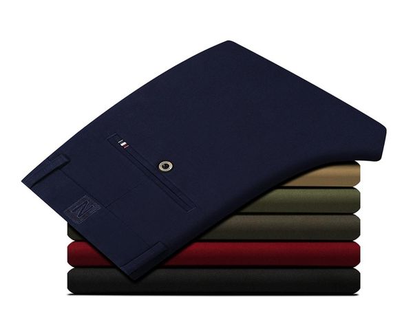 

airgracias new fashion men pants cotton solid color men039s long trousers male size 28385133606, Black
