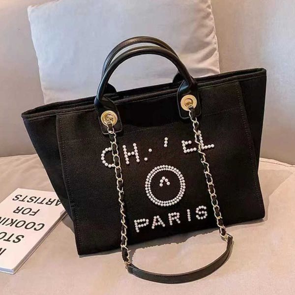 

fashion women's luxury beach bags brand ch canvas handbag designer classics backpacks pearl ladies large evening handbags purse women b