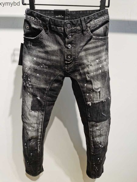 

slim leg mens jeans storm grey distressed washed cotton denim trousers skinny jeans, Blue