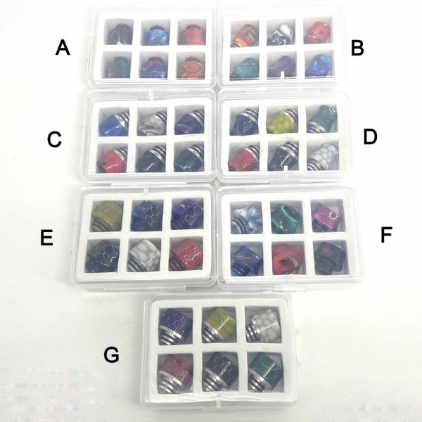 

510 drip tip heat sink stainless steel resin machine accessories straw joint 1 box (6 pcs)