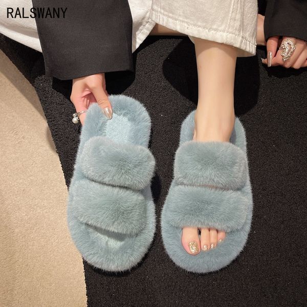 

slippers comfortable and warm indoor slippers fashion women shoes velvet flat bottom luxe ladies slipper 230830, Black