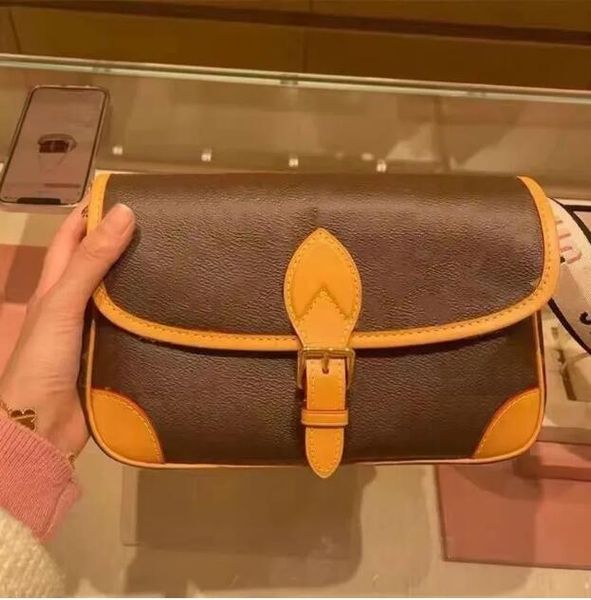 

luxury designer bags m45985 ladies cross body shoulder bag diane bag ultimate quality handbags canvas strap messenger purse women genuine le