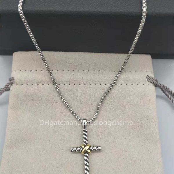 

off plated wholesale hip hop gold necklaces designer fashionable 18k men cross necklace x luxury pendant for jewelry party anniversary gift, Silver