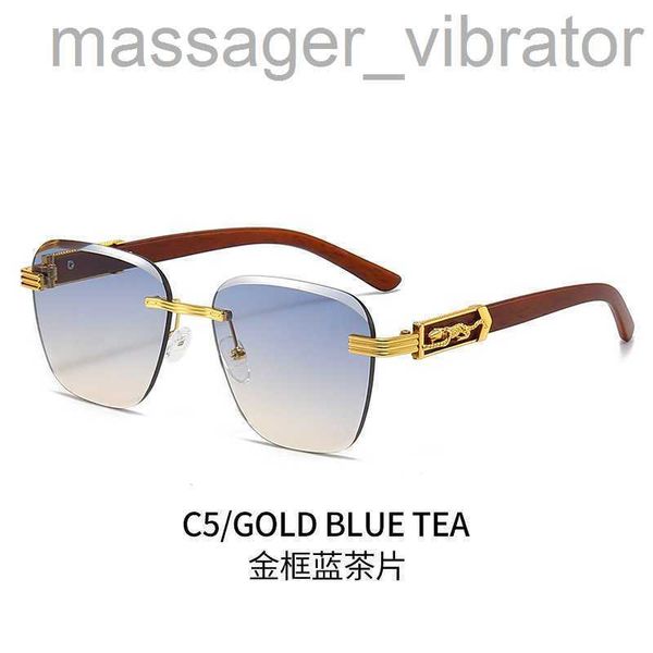 

sunglasses wooden decorative leg cheetah color frameless square leopard head metal sunglasses vw4i 1 vfml, White;black