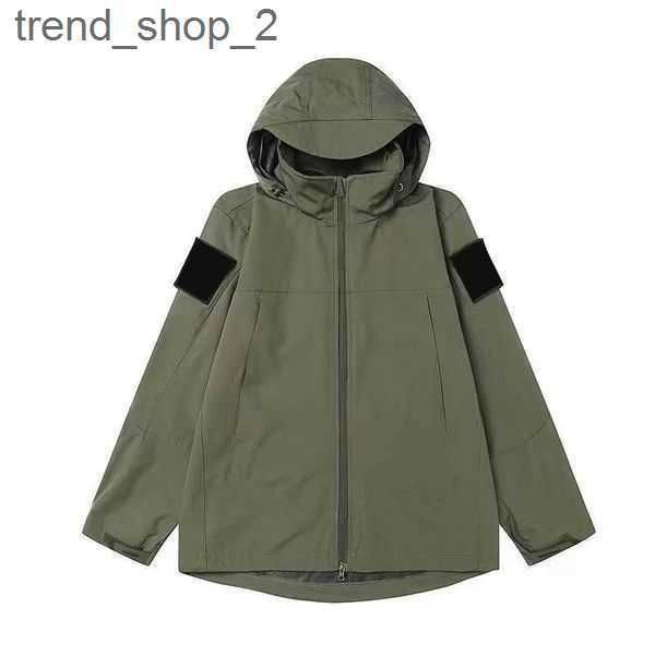 

stone jacket island women's outerwear designer badges zipper toney jacket loose style spring autumn mens breathable high street stonesi, Black;brown