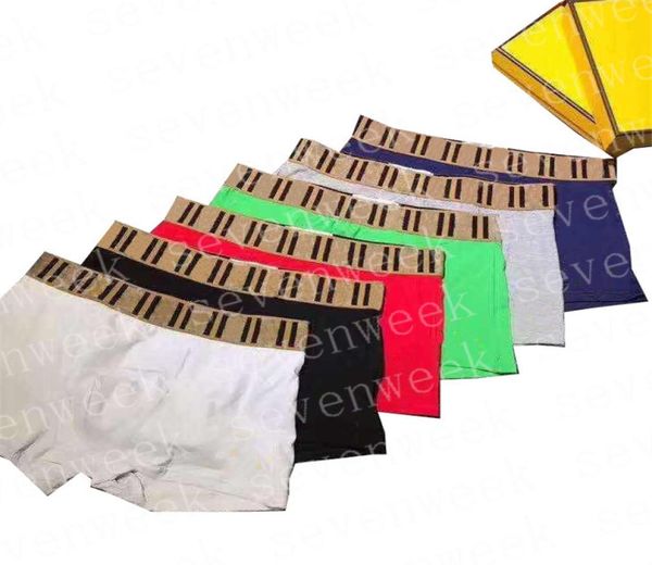 

mens underwear shorts designer letter print man underpants boxers cotton breathable boxer briefs 6pcs lot7154163, Black;white