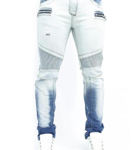 

fashionable mens blue jeans slim elastic gradient pants comfortable and breathable menfolk trousers street style41326195212288