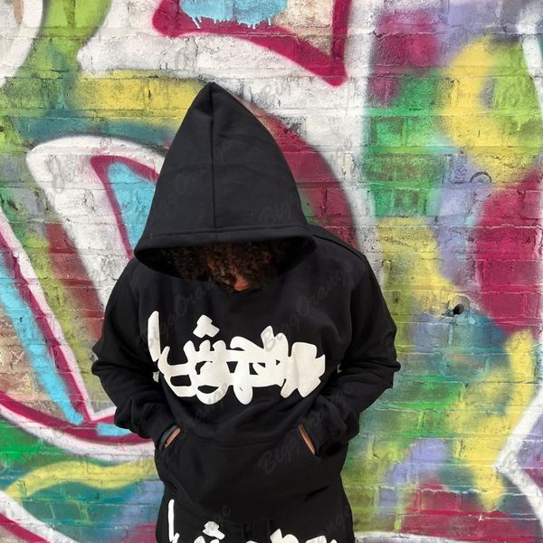 

men's hoodies sweatshirts autumn and winter letter printing men hoodie y2k harajuku retro couple gothic loose brand sweater hoodies 230, Black