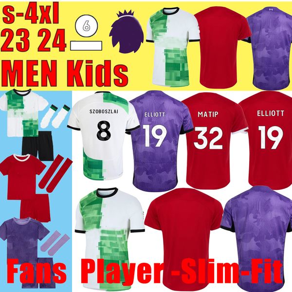 

mac allister 23 24 soccer jerseys home away third darwin 2023 2024 luis diaz alexander arnold football kit shirts men kids uniform carvalho, Black;yellow