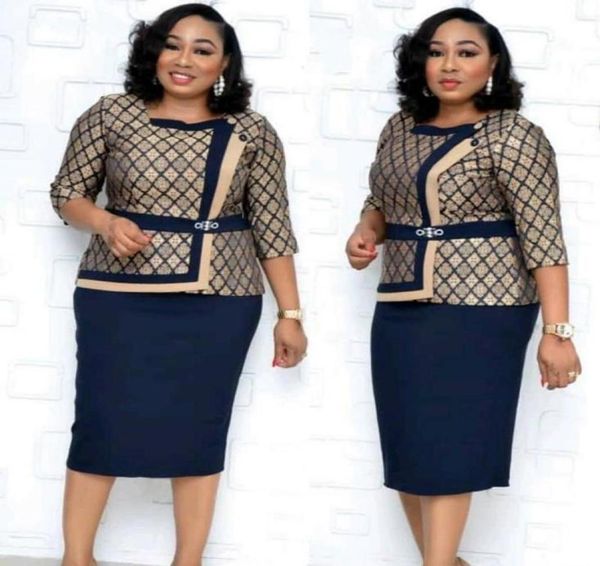 

casual dresses hgte african for women dashiki bazin riche ladies clothing autumn office dress aale bodycon elegant midi vestid9387059, Black;gray