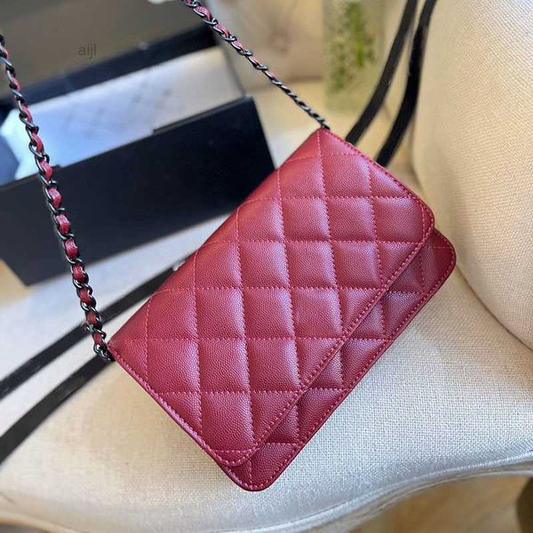 

f/w french women classic flap shoulder bag grain caviar diamond lattice quilted two tone chain crossbody luxury designer cosmetic coin purse