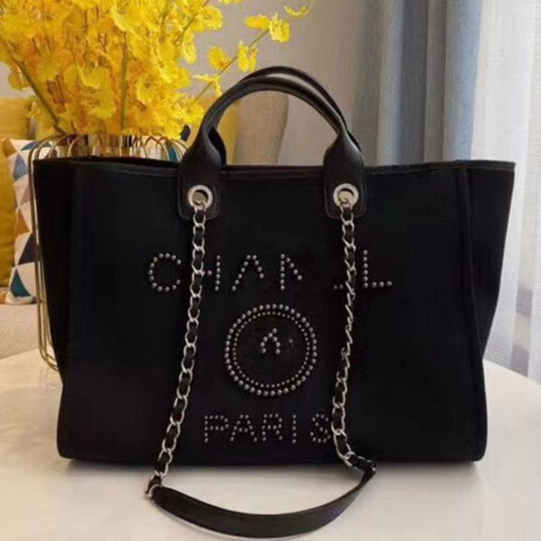 

fashion luxury women's beach bags brand ch canvas handbag designer classics backpacks pearl ladies large evening handbags purse women b
