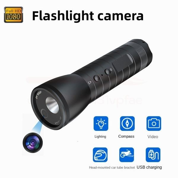 

mini cameras 1080p action camera motorcycles bike audio video recorder sports dv helmet strong light flashlight camorder waterproof body cam