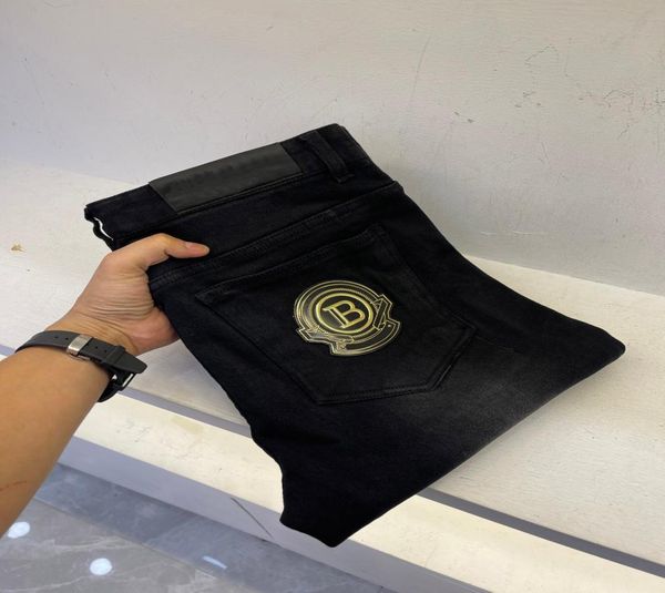 

2022 autumn and winter luxury designer jeans highquality fashion logo stitching design comfortable material mens black jeans4789044, Blue