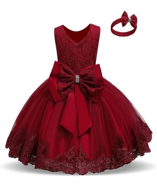 

newborn baby girl dress party dresses for girls 1 year birthday princess dress lace christening gown baby clothing white baptism l6697143, Red;yellow