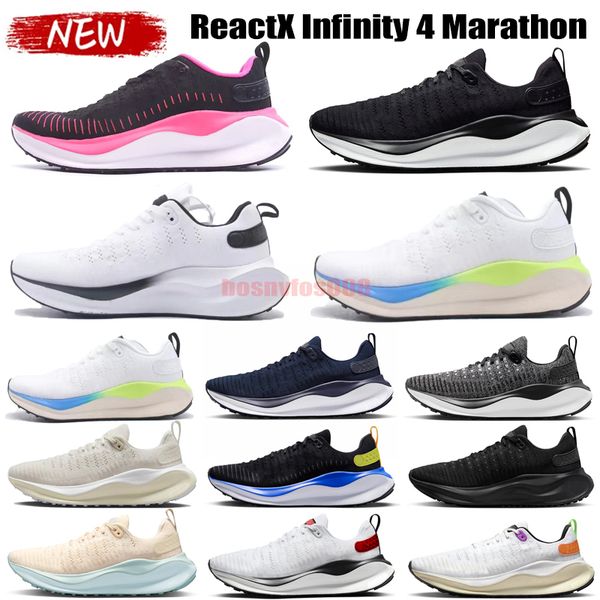 

2024 reactx infinity 4 running shoes phantom white light lemon twist oreo triple black racer blue marathon athletic jogging sports women men