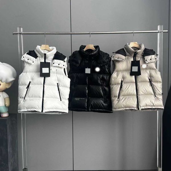 

new mo designer winter puffer jackets luxury brand mens down jacket waistcoat men woman thickening warm coat men's clothing leisure out, Black
