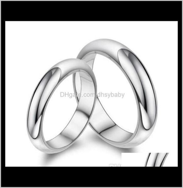 

drop delivery 2021 fashion ture 925 pure sterling wedding couple rings man and momen luxury styles sier ring jewelry model nodot r9982933, Silver
