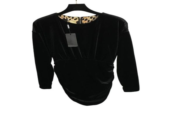 

the new leopard print fashion bag hip slim velvet long sleeve dress4955128, Black;gray